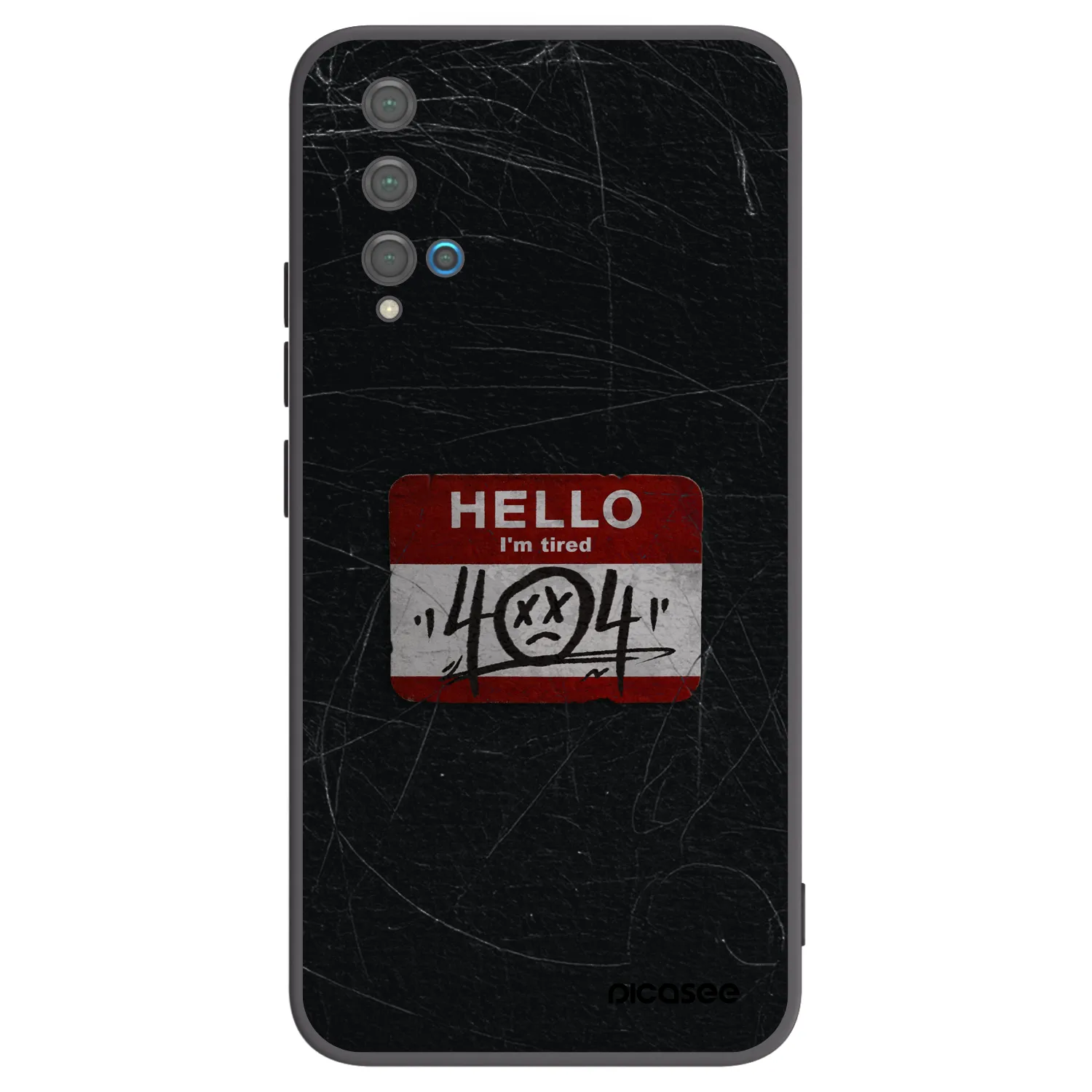 Picasee fekete szilikon tok az alábbi mobiltelefonokra Huawei Nova 5T - HELLO 404