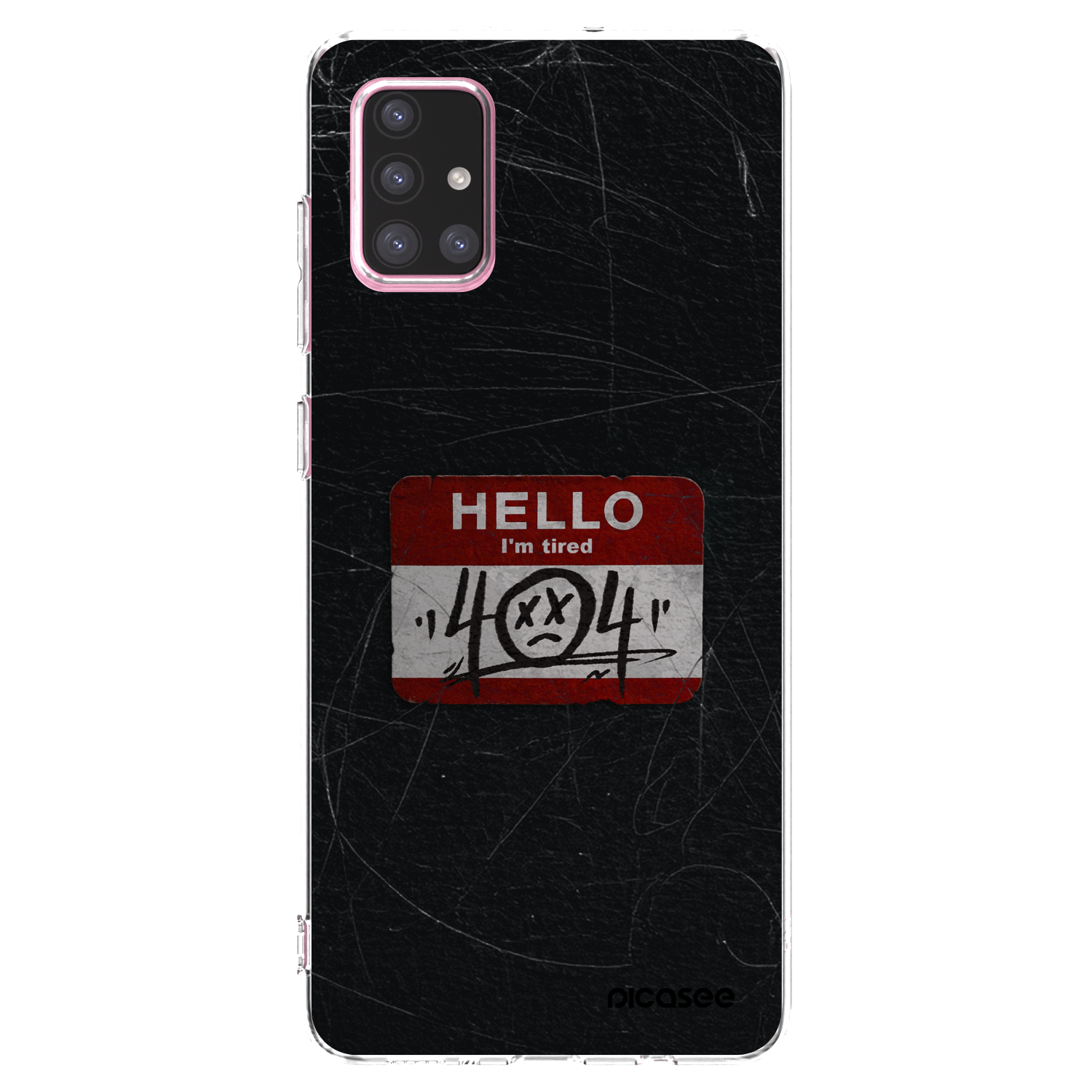 Picasee átlátszó szilikon tok az alábbi mobiltelefonokra Samsung Galaxy A71 A715F - HELLO 404