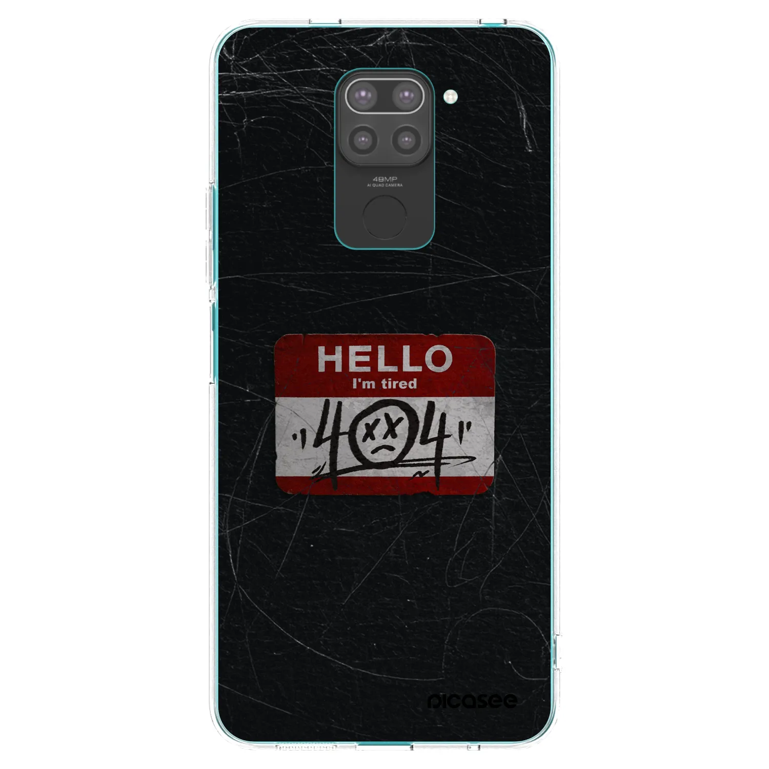 Picasee fekete szilikon tok az alábbi mobiltelefonokra Xiaomi Redmi Note 9 - HELLO 404