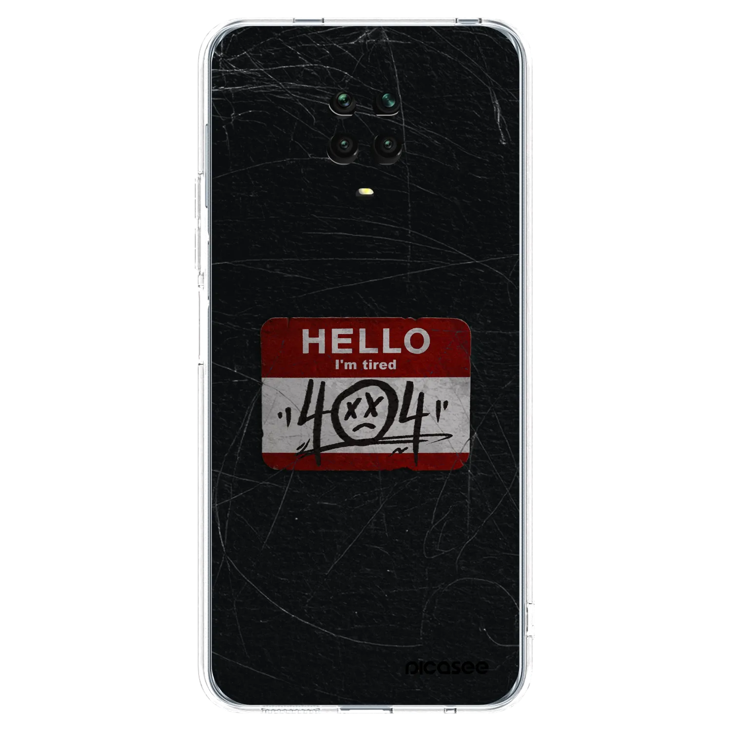 Picasee átlátszó szilikon tok az alábbi mobiltelefonokra Xiaomi Redmi Note 9S - HELLO 404