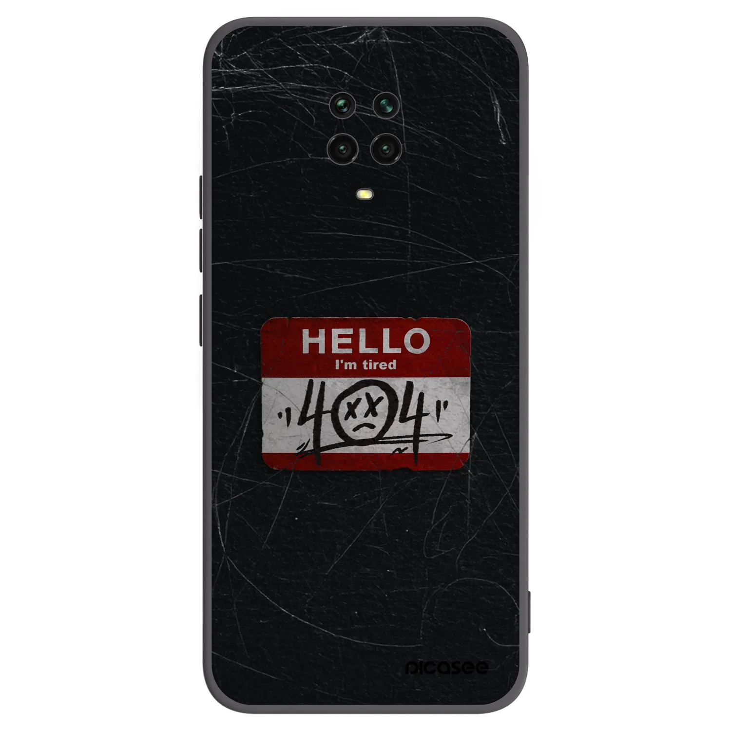 Picasee fekete szilikon tok az alábbi mobiltelefonokra Xiaomi Redmi Note 9S - HELLO 404