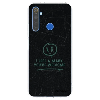 Picasee átlátszó szilikon tok az alábbi mobiltelefonokra Realme 5 - LEFT A MARK