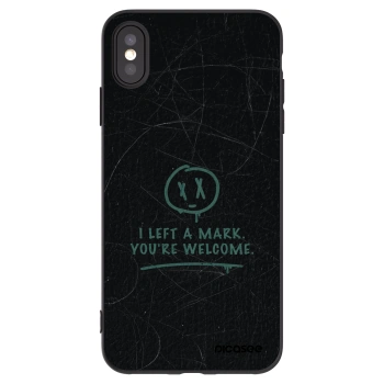 Picasee fekete szilikon tok az alábbi mobiltelefonokra Apple iPhone XS Max - LEFT A MARK