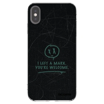 Picasee átlátszó szilikon tok az alábbi mobiltelefonokra Apple iPhone XS Max - LEFT A MARK