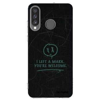 Picasee átlátszó szilikon tok az alábbi mobiltelefonokra Huawei P30 Lite - LEFT A MARK
