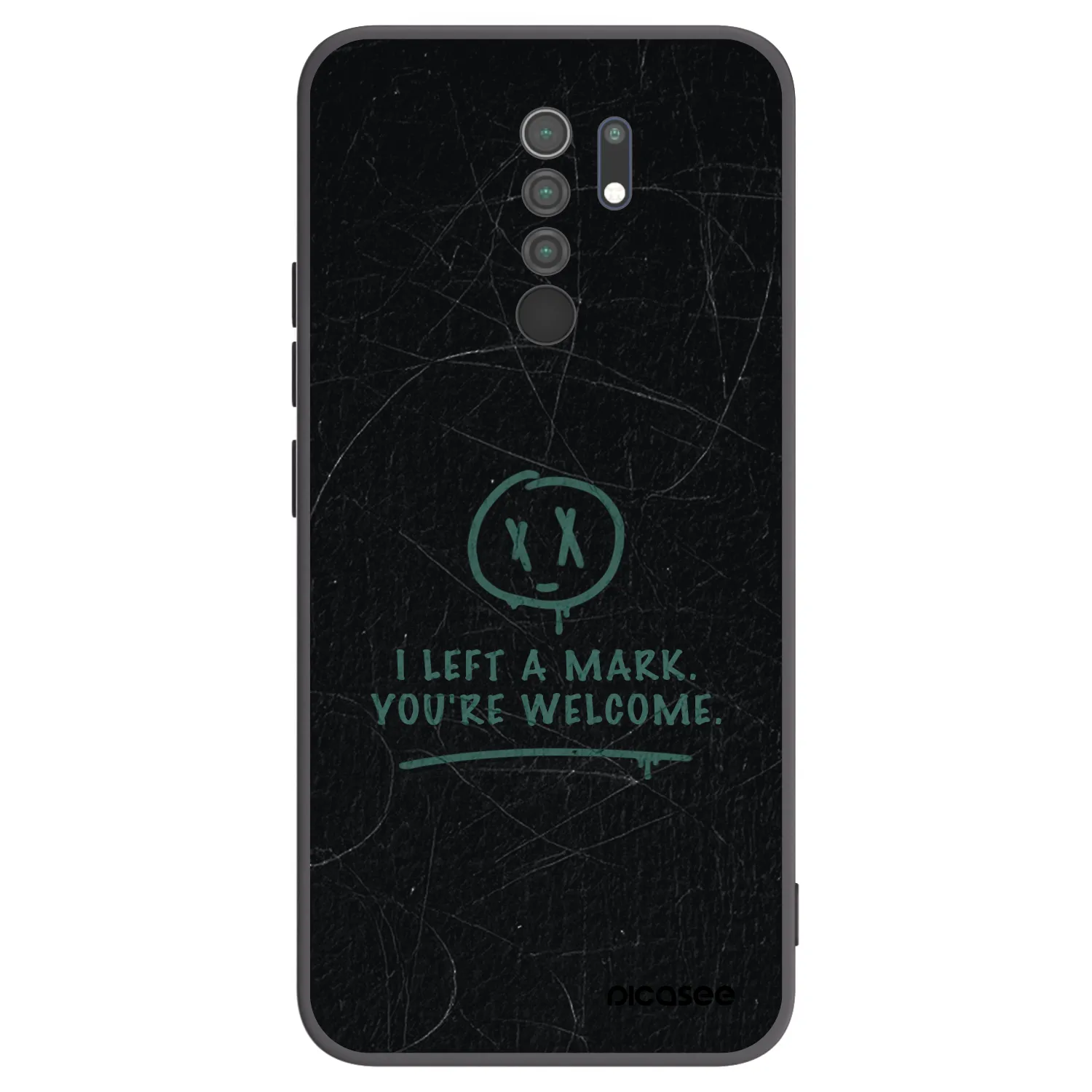 Picasee fekete szilikon tok az alábbi mobiltelefonokra Xiaomi Redmi 9 - LEFT A MARK