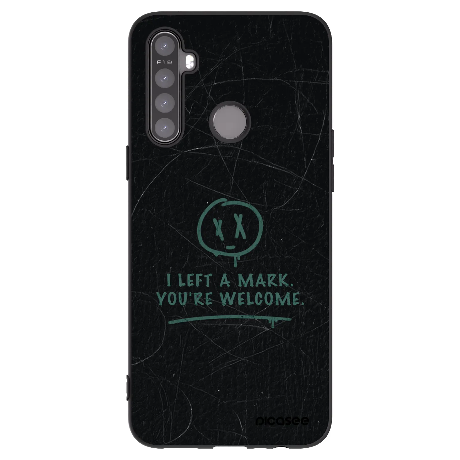 Picasee fekete szilikon tok az alábbi mobiltelefonokra Realme 5 - LEFT A MARK