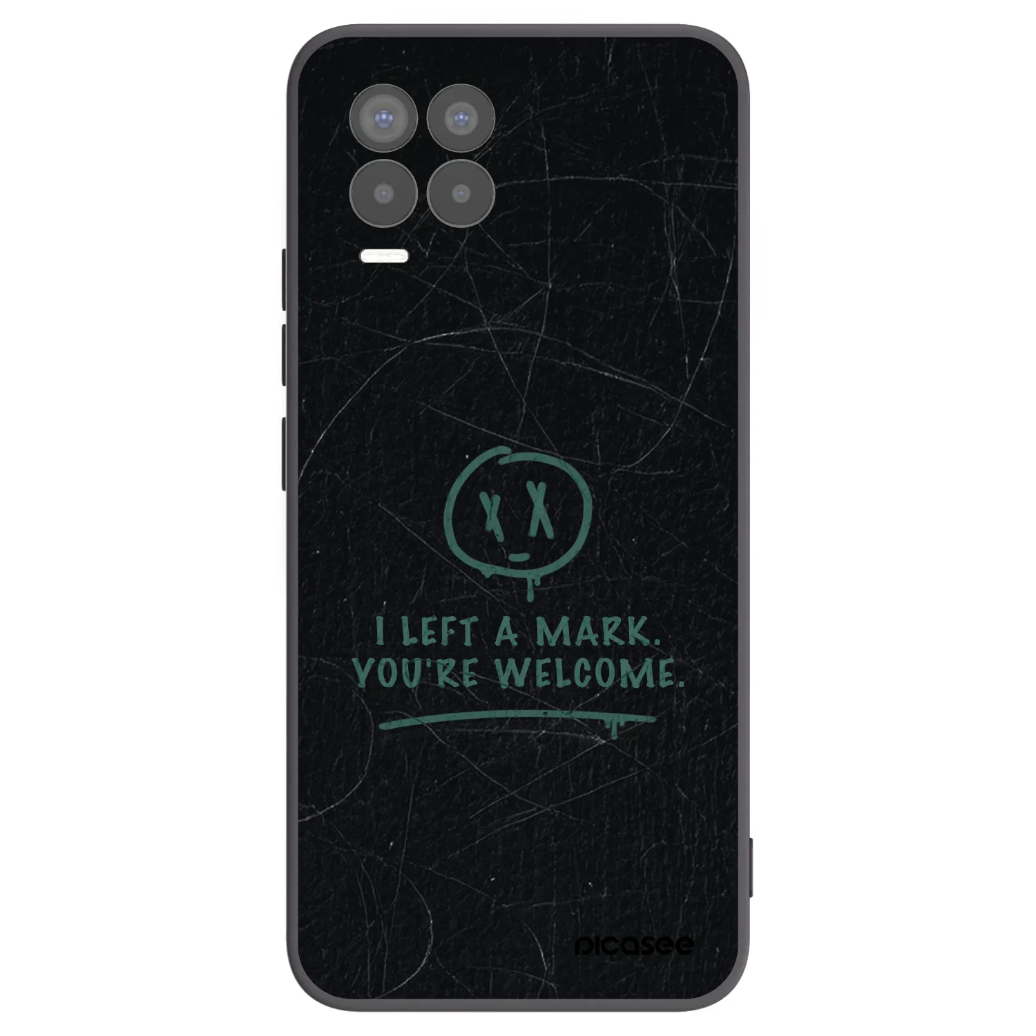 Picasee fekete szilikon tok az alábbi mobiltelefonokra Realme 8 Pro - LEFT A MARK