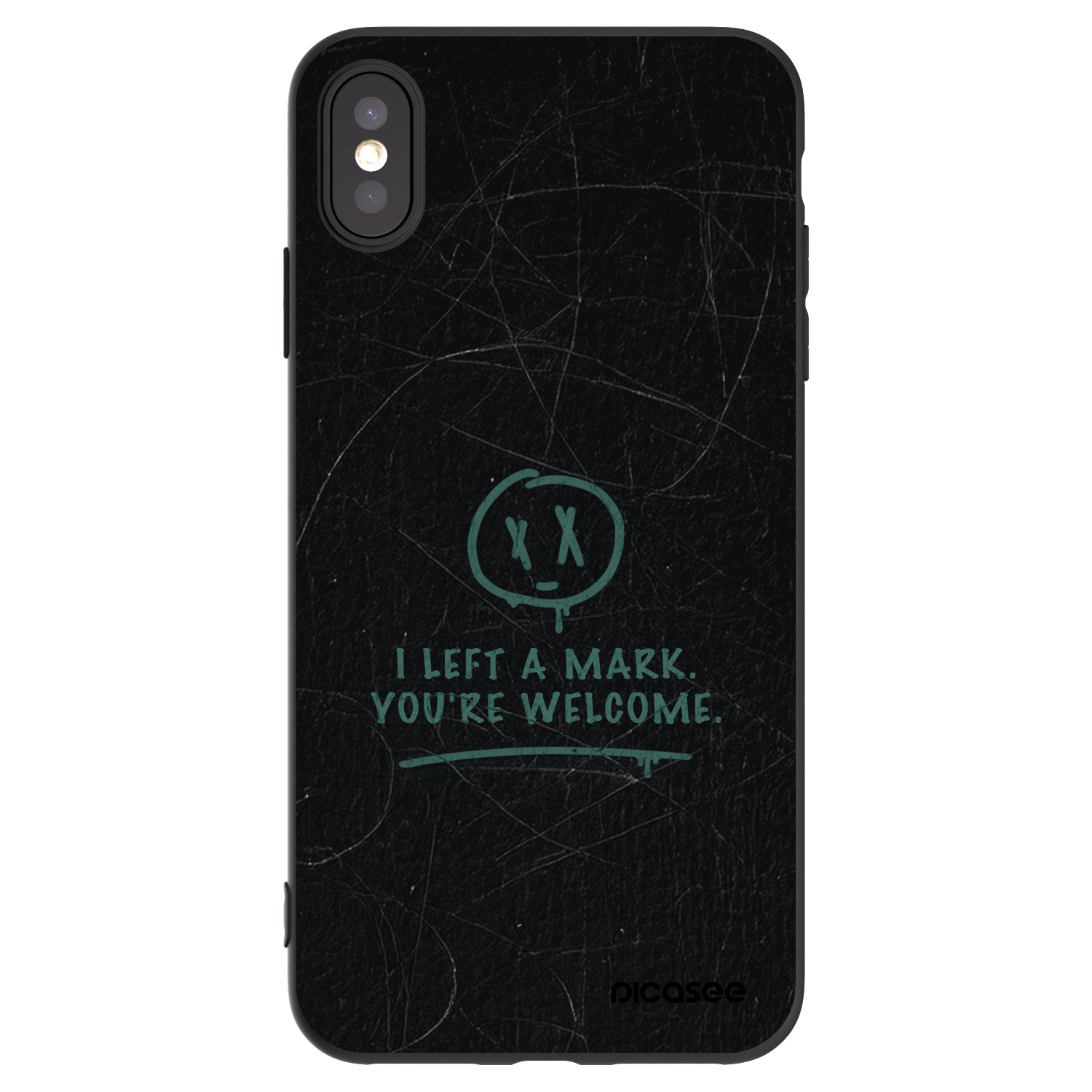 Picasee fekete szilikon tok az alábbi mobiltelefonokra Apple iPhone XS Max - LEFT A MARK