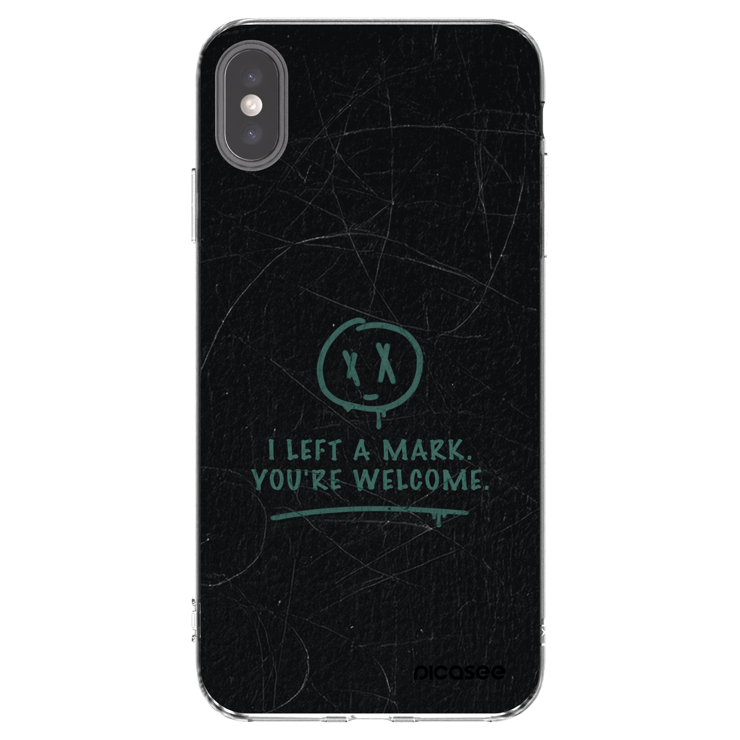 Picasee átlátszó szilikon tok az alábbi mobiltelefonokra Apple iPhone XS Max - LEFT A MARK