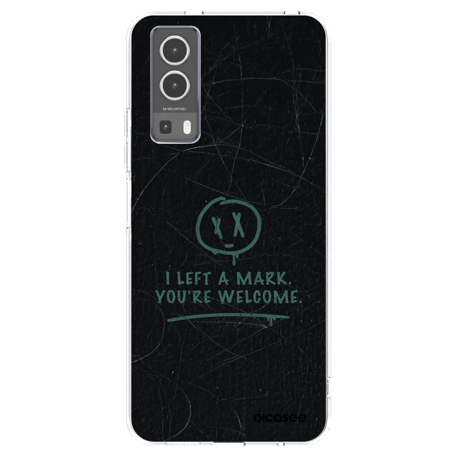 Picasee átlátszó szilikon tok az alábbi mobiltelefonokra Vivo Y72 5G - LEFT A MARK