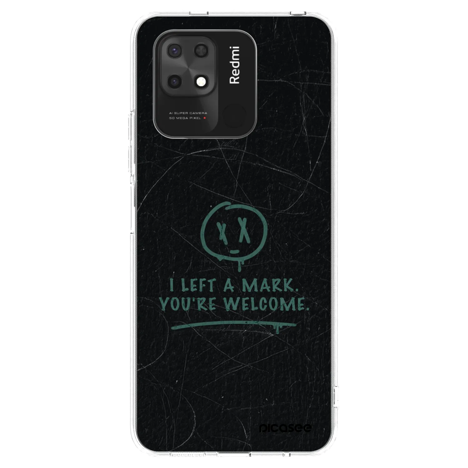 Picasee átlátszó szilikon tok az alábbi mobiltelefonokra Xiaomi Redmi 10C - LEFT A MARK