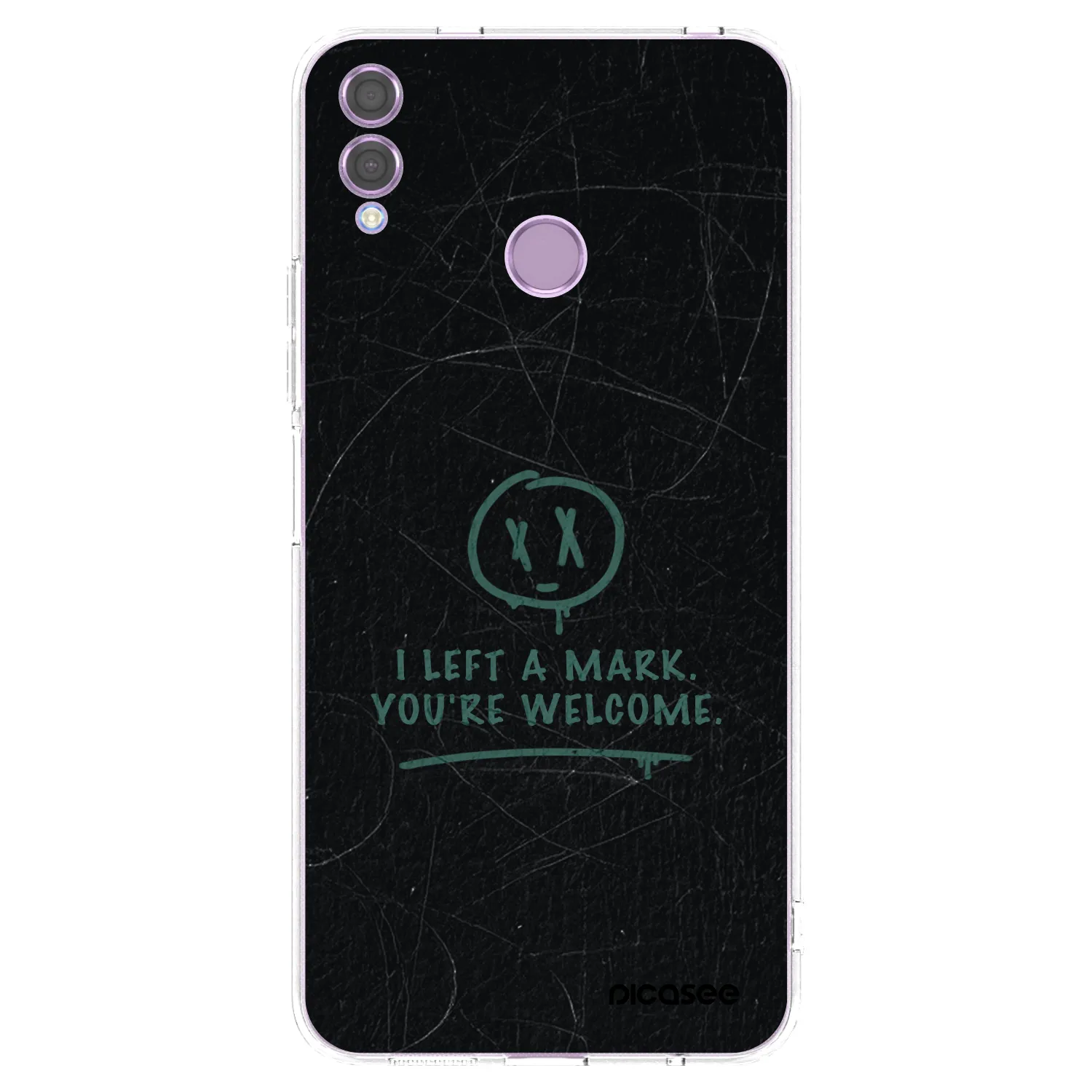 Picasee átlátszó szilikon tok az alábbi mobiltelefonokra Honor 8X - LEFT A MARK