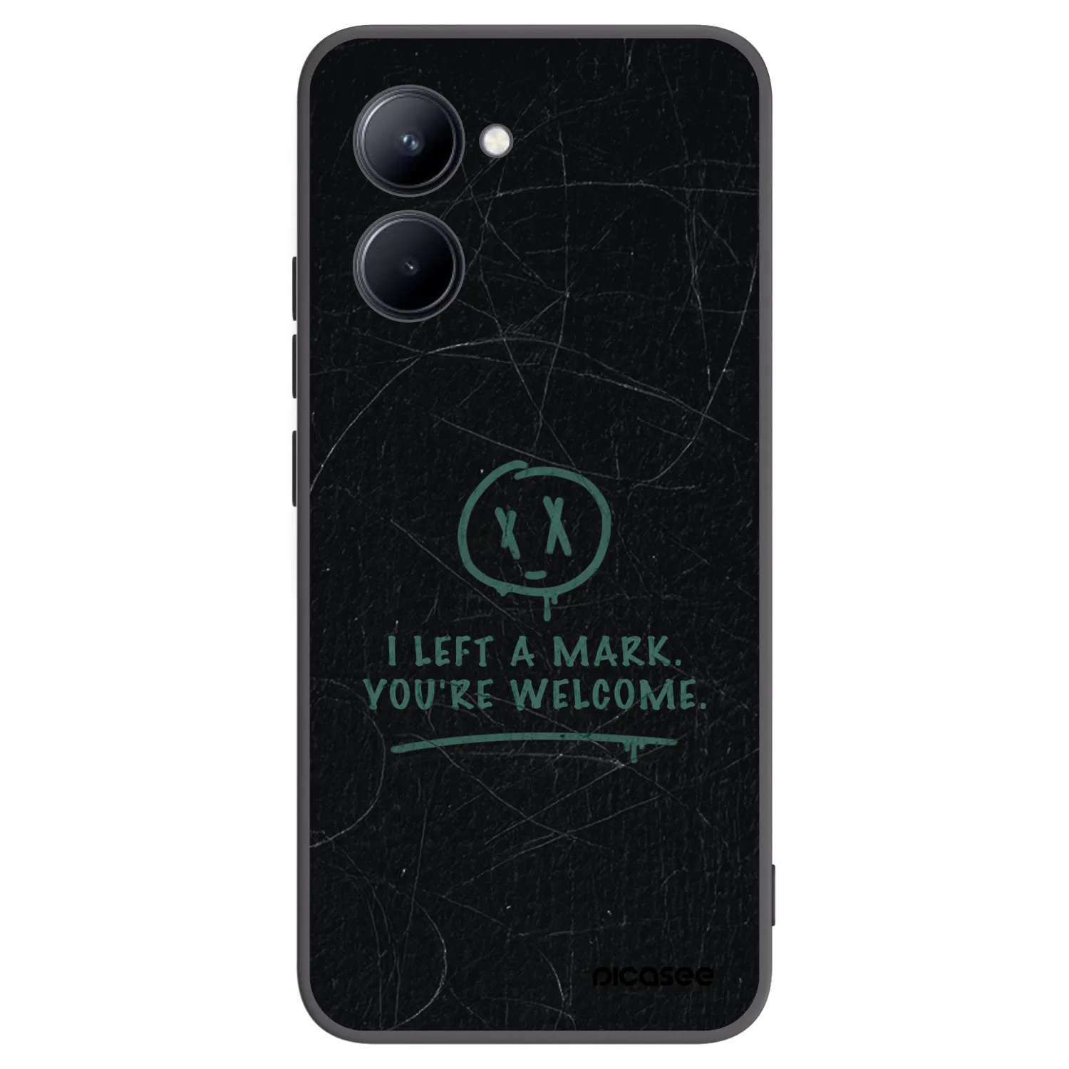 Picasee fekete szilikon tok az alábbi mobiltelefonokra Realme C33 (2023) - LEFT A MARK