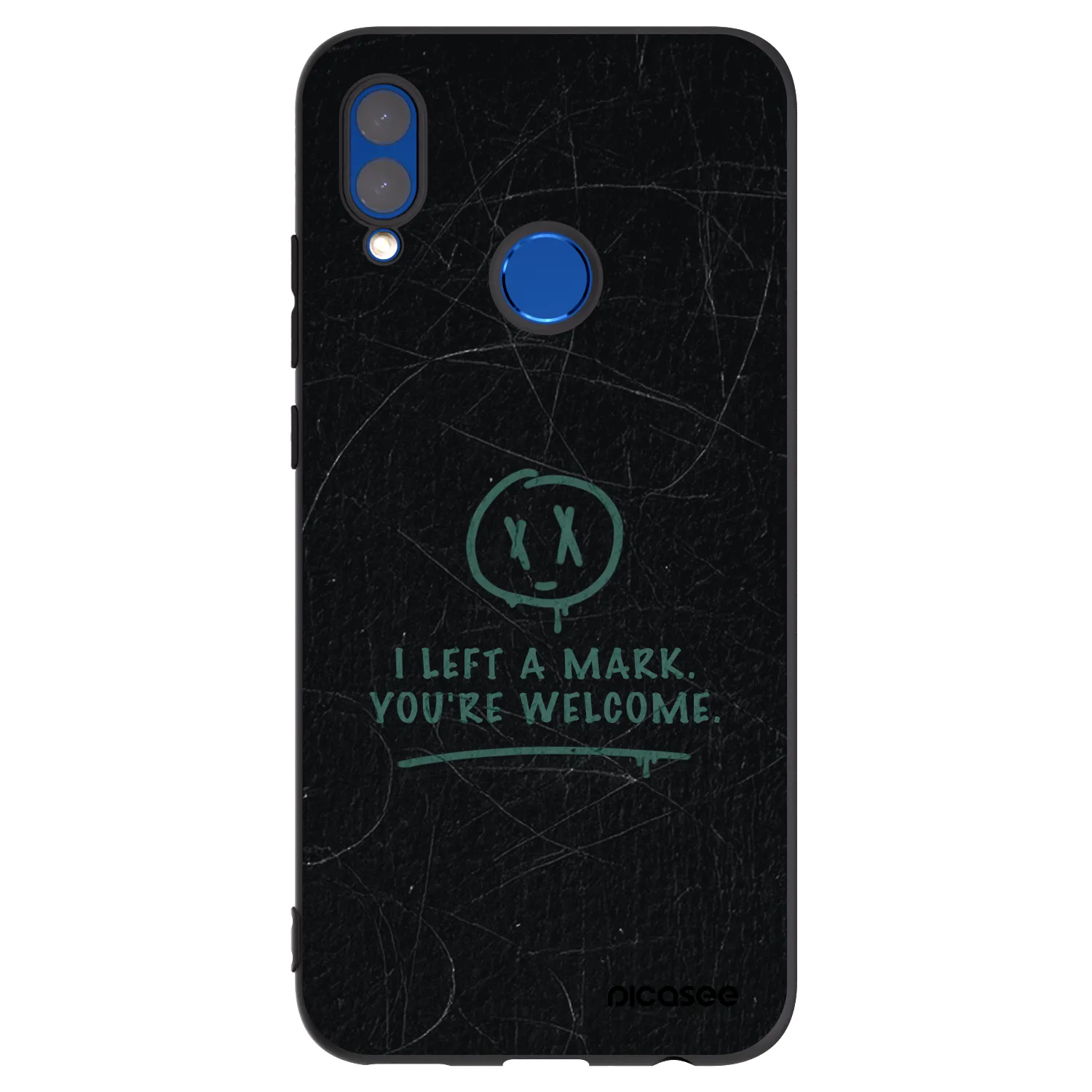 Picasee fekete szilikon tok az alábbi mobiltelefonokra Honor 10 Lite - LEFT A MARK