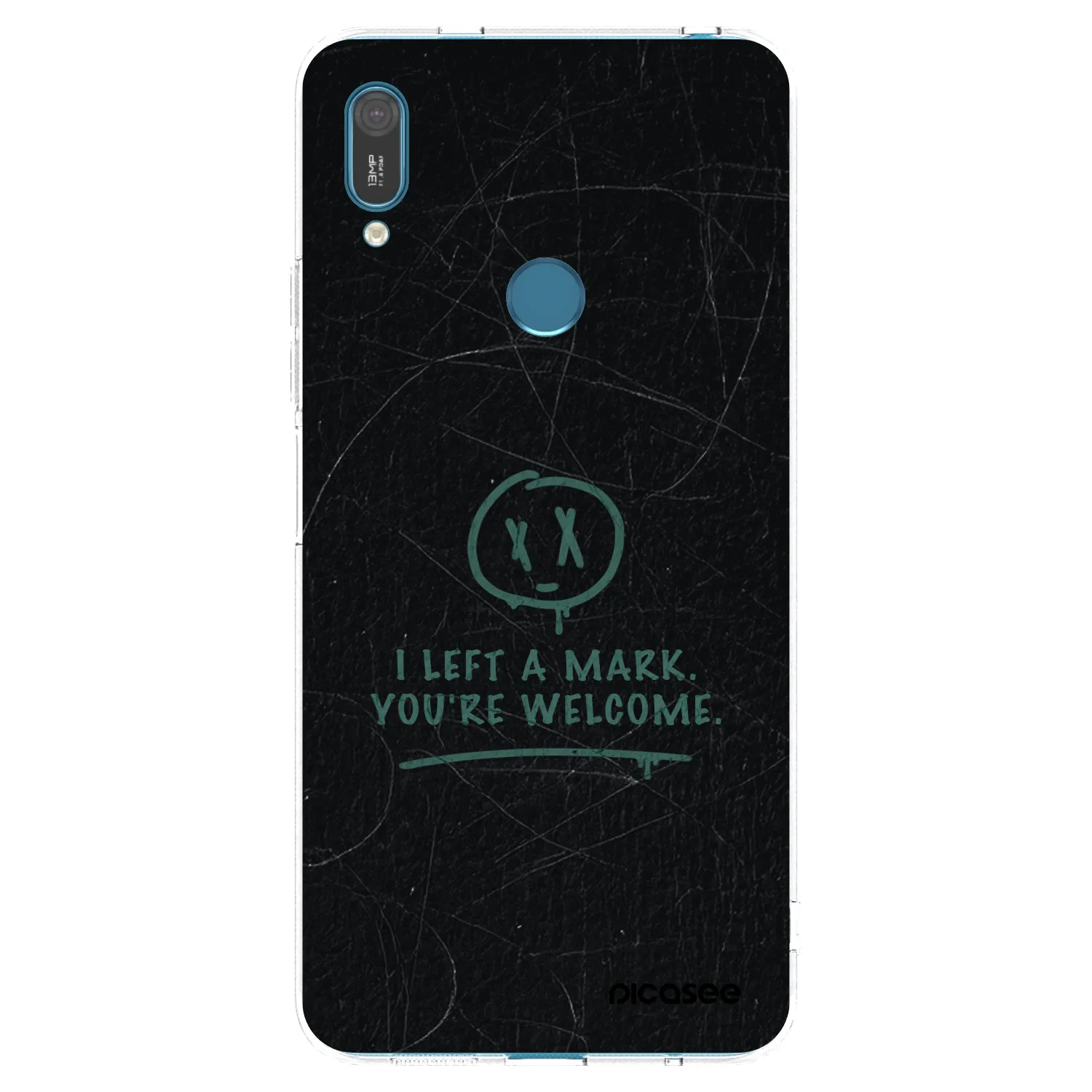 Picasee átlátszó szilikon tok az alábbi mobiltelefonokra Huawei Y7 2019 - LEFT A MARK