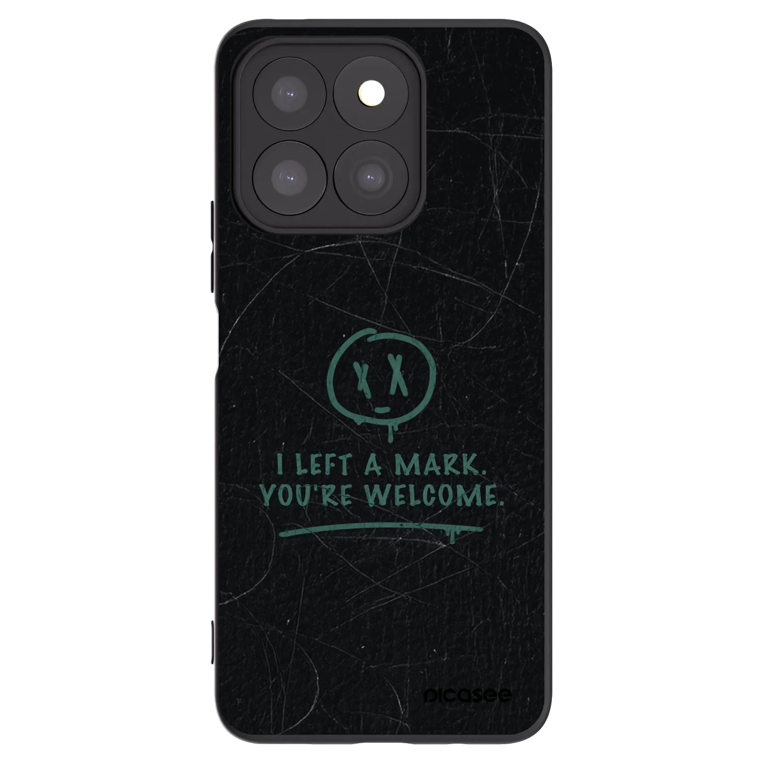 Picasee fekete szilikon tok az alábbi mobiltelefonokra Honor X8c - LEFT A MARK