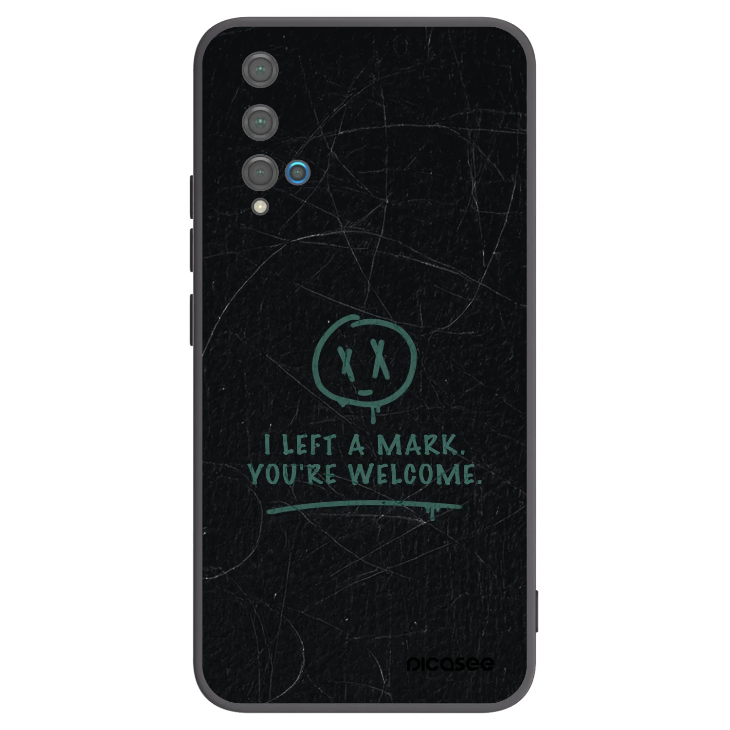 Picasee fekete szilikon tok az alábbi mobiltelefonokra Huawei Nova 5T - LEFT A MARK