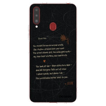 Picasee átlátszó szilikon tok az alábbi mobiltelefonokra Samsung Galaxy A20s - POET