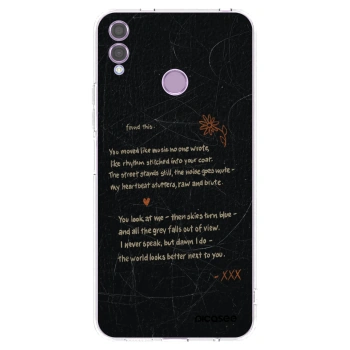 Picasee átlátszó szilikon tok az alábbi mobiltelefonokra Honor 8X - POET