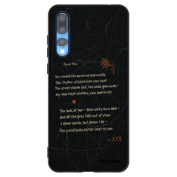 Picasee fekete szilikon tok az alábbi mobiltelefonokra Huawei P20 Pro - POET