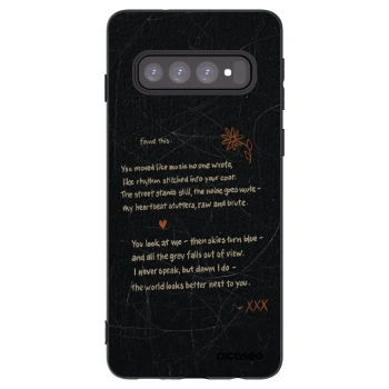Picasee fekete szilikon tok az alábbi mobiltelefonokra Samsung Galaxy S10 G973 - POET