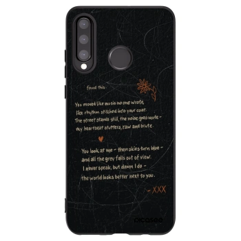 Picasee fekete szilikon tok az alábbi mobiltelefonokra Huawei P30 Lite - POET