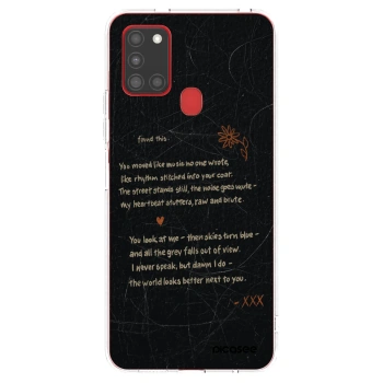 Picasee átlátszó szilikon tok az alábbi mobiltelefonokra Samsung Galaxy A21s - POET