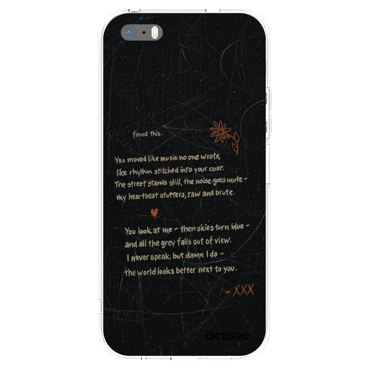 Picasee átlátszó szilikon tok az alábbi mobiltelefonokra Apple iPhone 5/5S/SE - POET