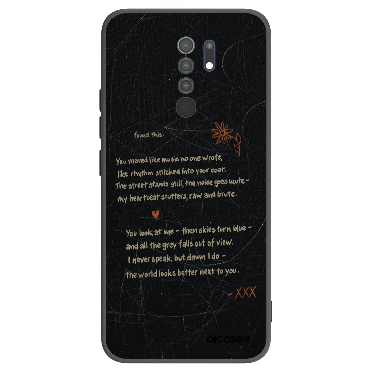 Picasee fekete szilikon tok az alábbi mobiltelefonokra Xiaomi Redmi 9 - POET