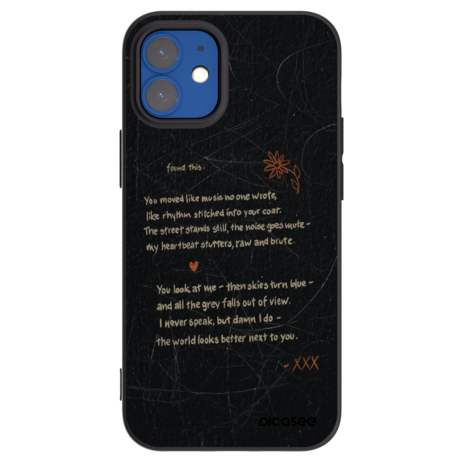 Picasee fekete szilikon tok az alábbi mobiltelefonokra Apple iPhone 12 mini - POET