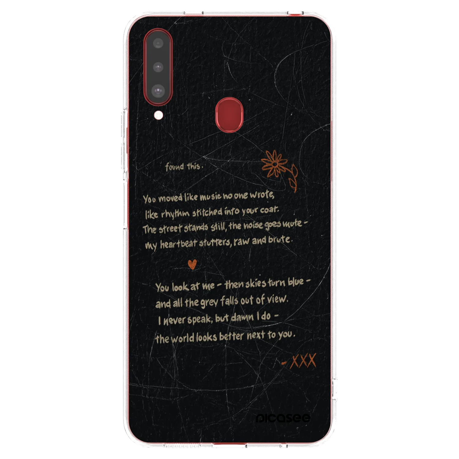 Picasee átlátszó szilikon tok az alábbi mobiltelefonokra Samsung Galaxy A20s - POET