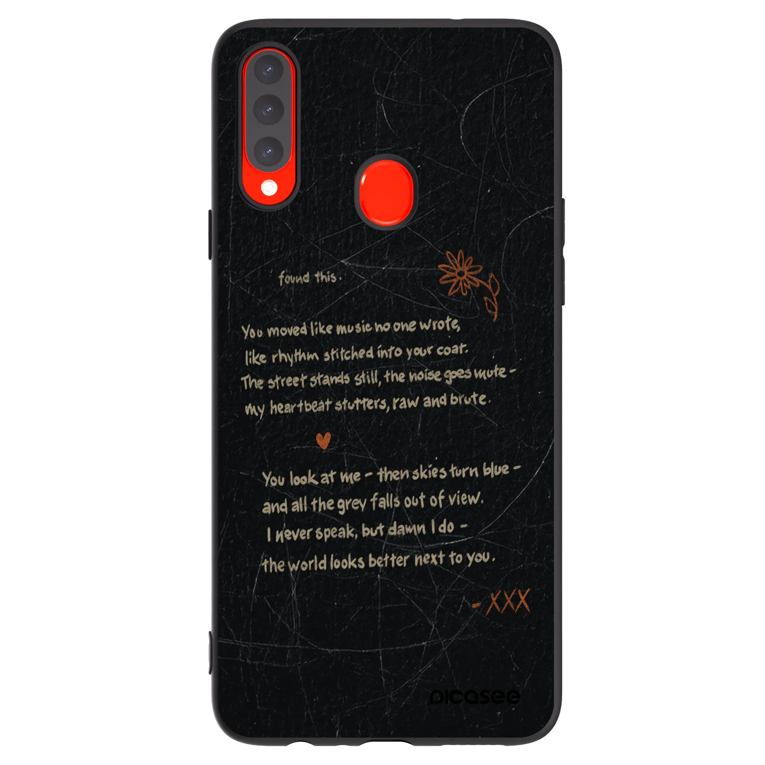 Picasee fekete szilikon tok az alábbi mobiltelefonokra Samsung Galaxy A20s - POET
