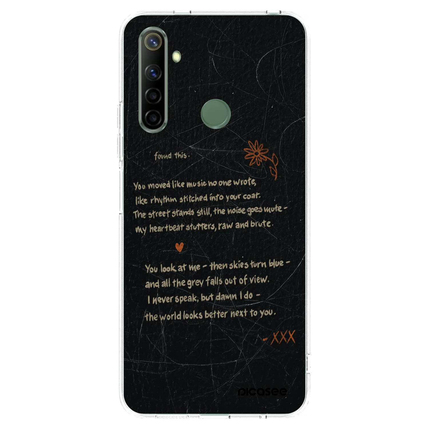 Picasee átlátszó szilikon tok az alábbi mobiltelefonokra Realme 6i - POET