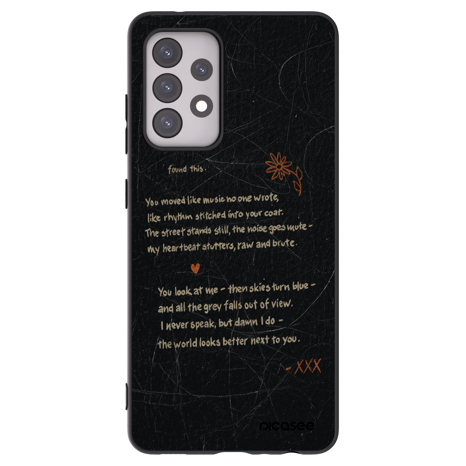 Picasee fekete szilikon tok az alábbi mobiltelefonokra Samsung Galaxy A52 5G A525F - POET