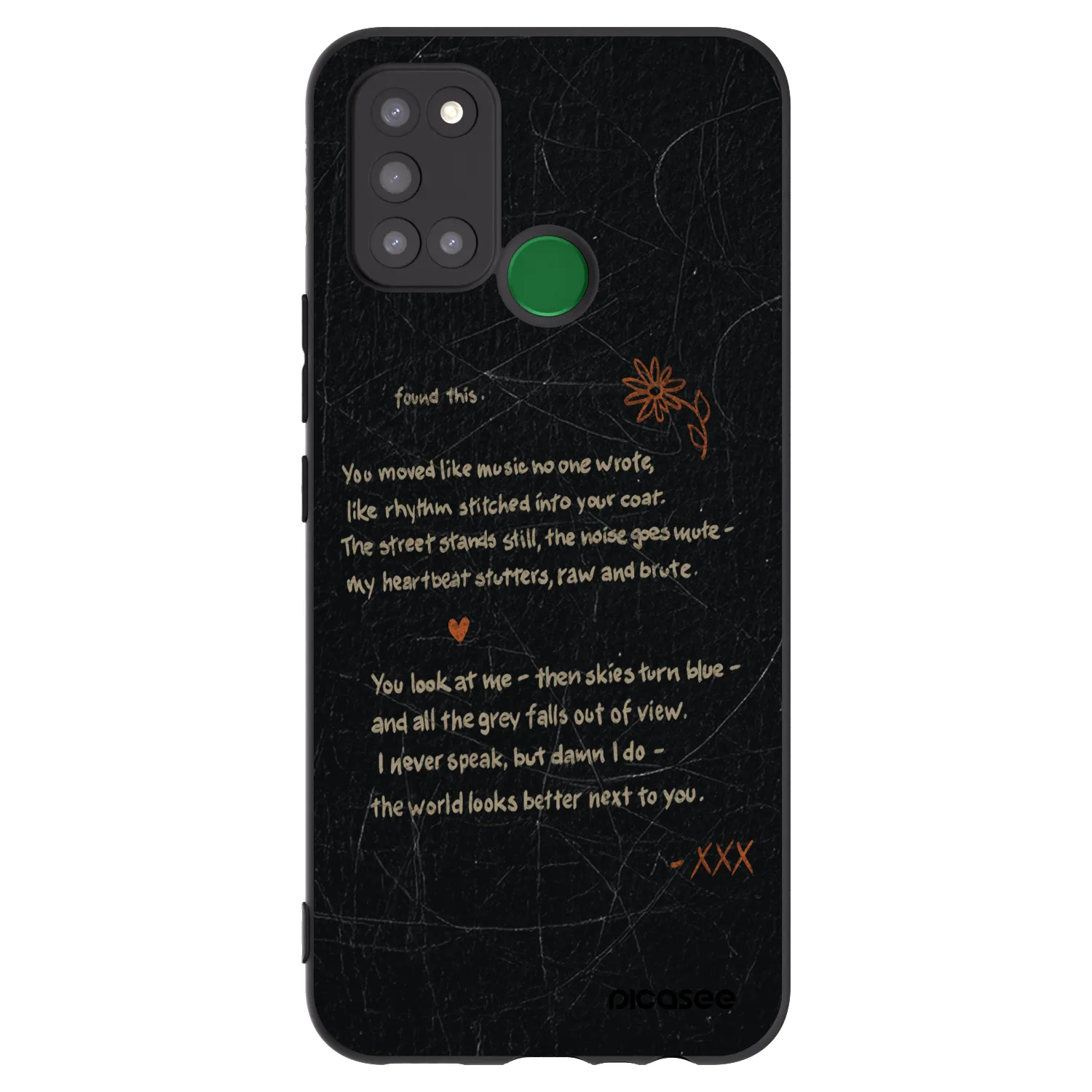 Picasee fekete szilikon tok az alábbi mobiltelefonokra Realme 7i - POET