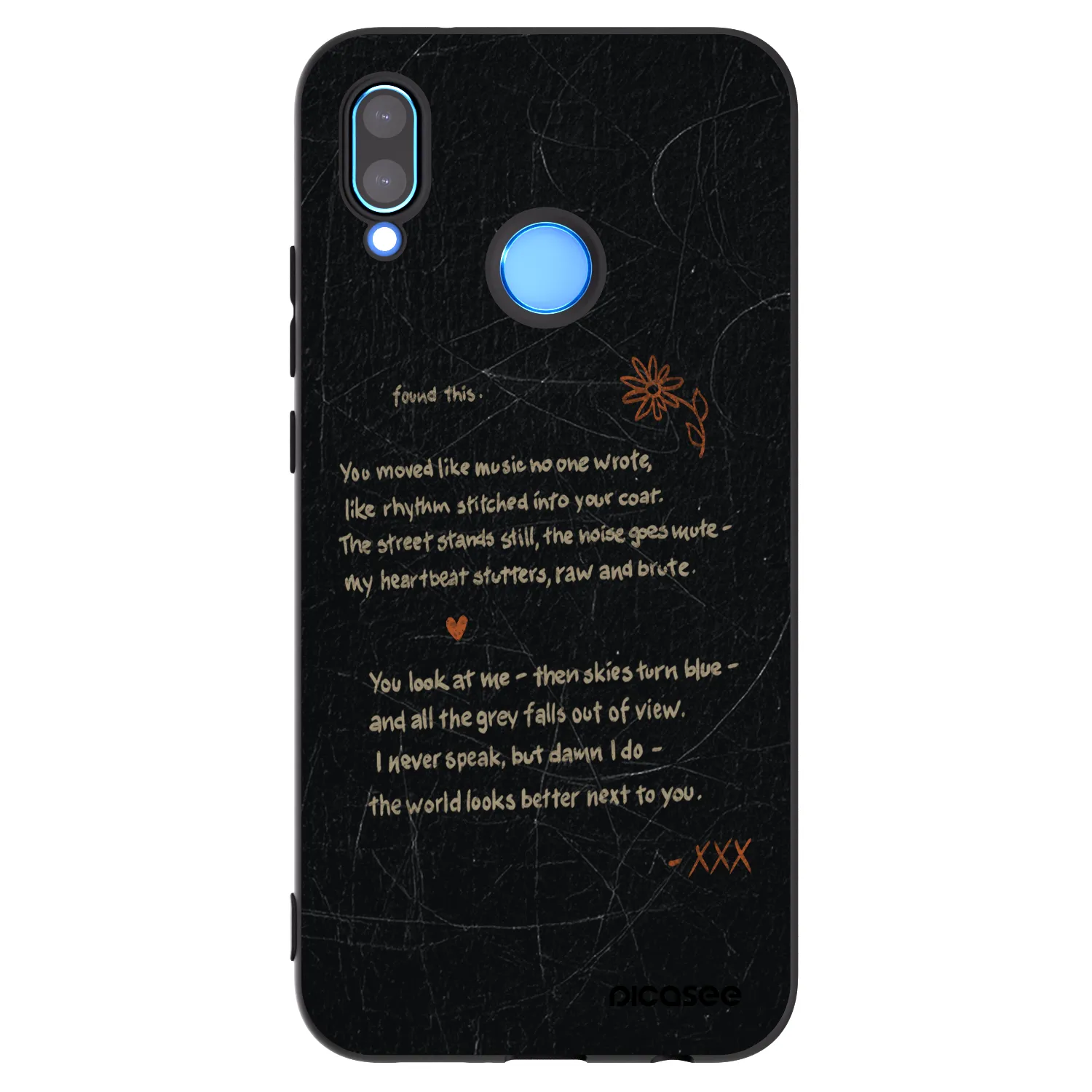 Picasee fekete szilikon tok az alábbi mobiltelefonokra Huawei P20 Lite - POET