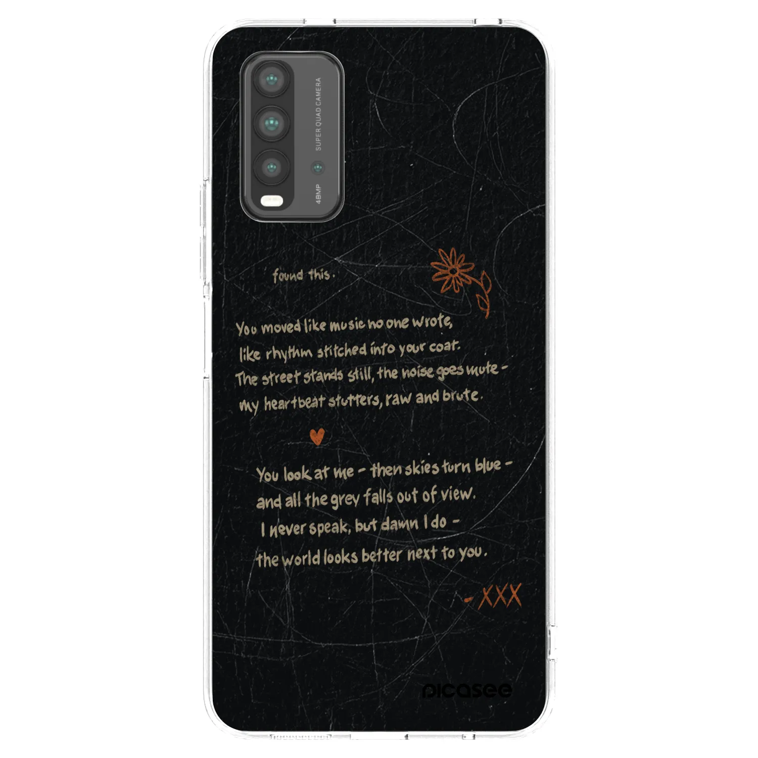 Picasee fekete szilikon tok az alábbi mobiltelefonokra Xiaomi Redmi 9T - POET