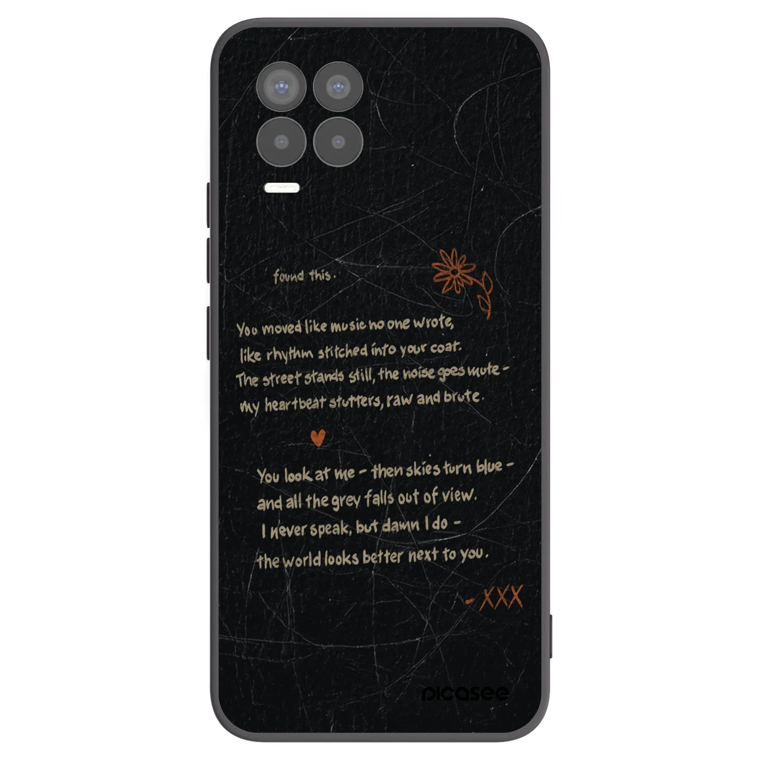 Picasee fekete szilikon tok az alábbi mobiltelefonokra Realme 8 Pro - POET