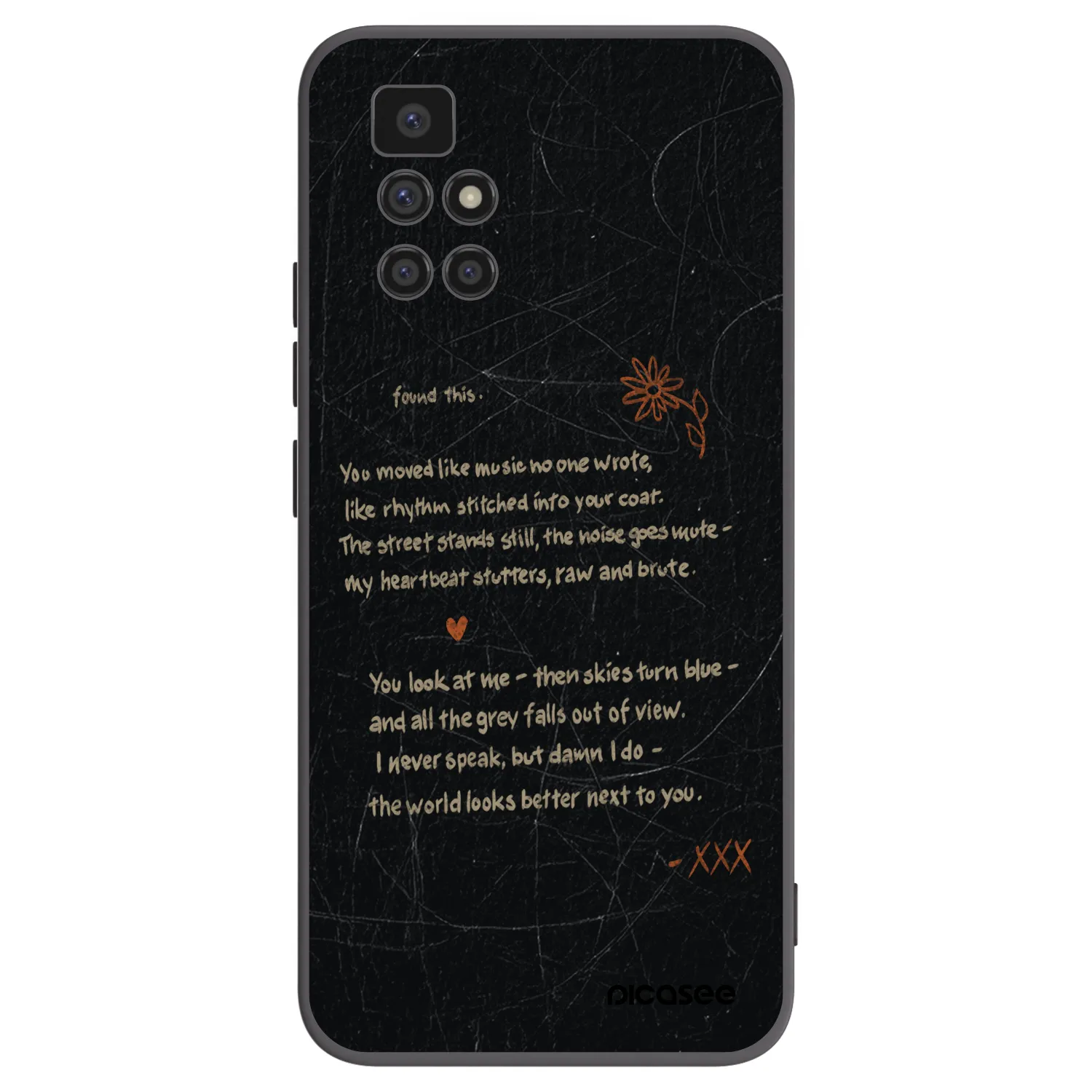 Picasee fekete szilikon tok az alábbi mobiltelefonokra Xiaomi Redmi 10 - POET