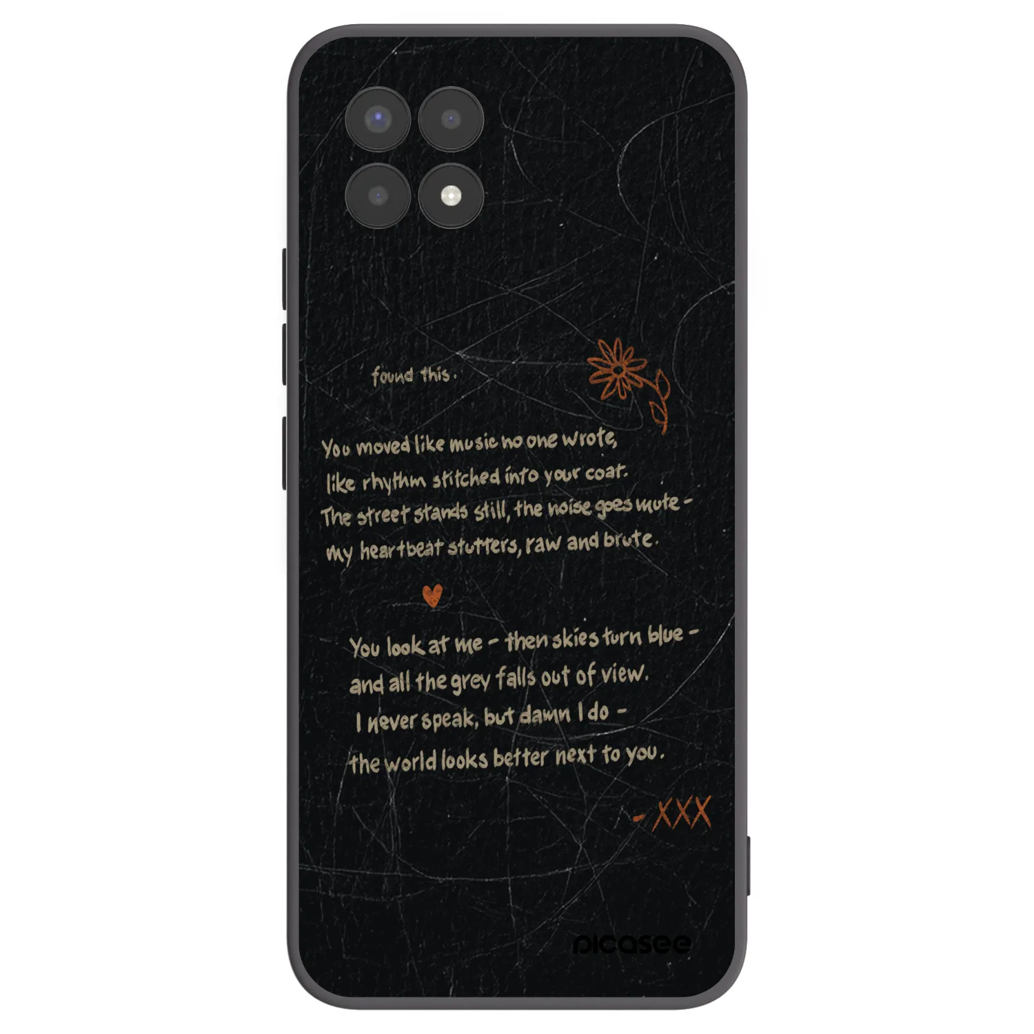 Picasee fekete szilikon tok az alábbi mobiltelefonokra Realme 8i - POET