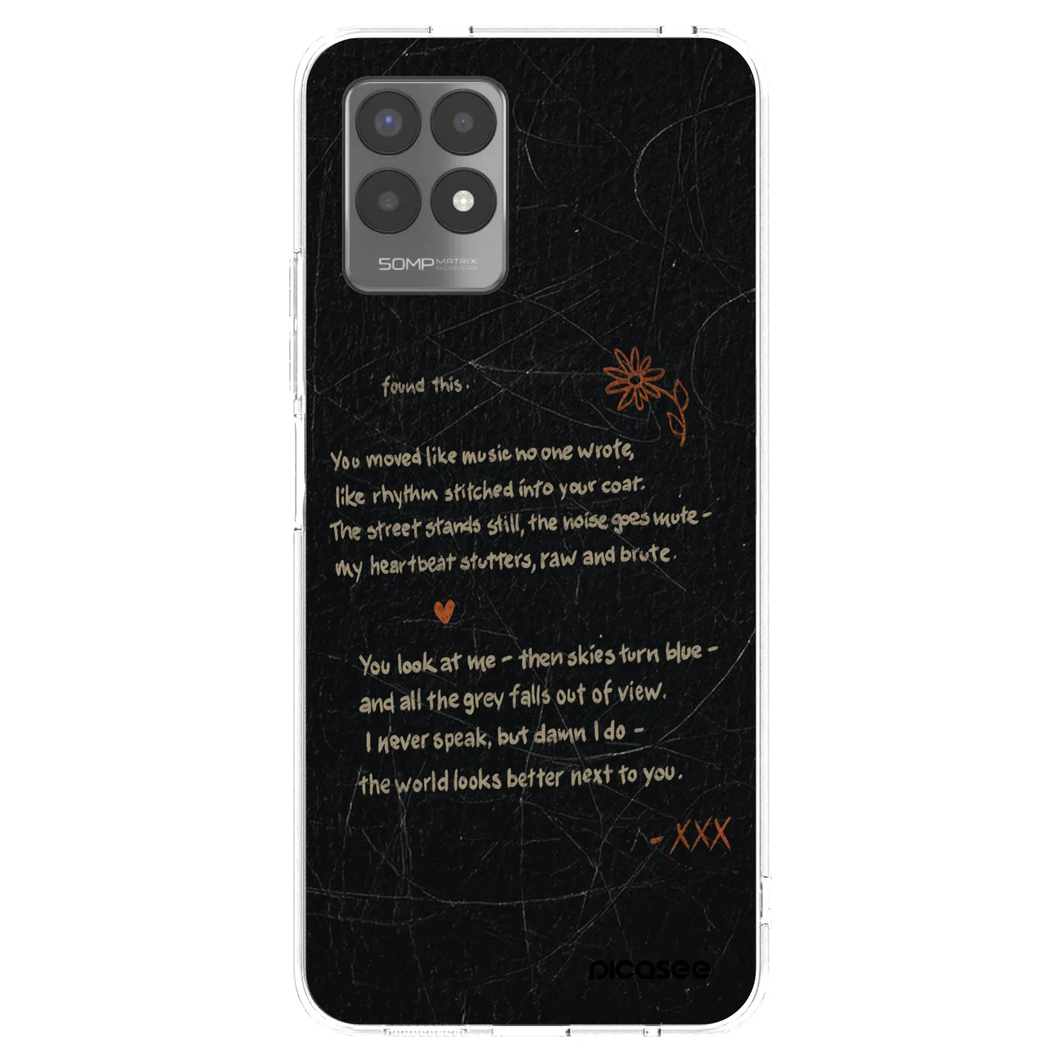 Picasee átlátszó szilikon tok az alábbi mobiltelefonokra Realme 8i - POET