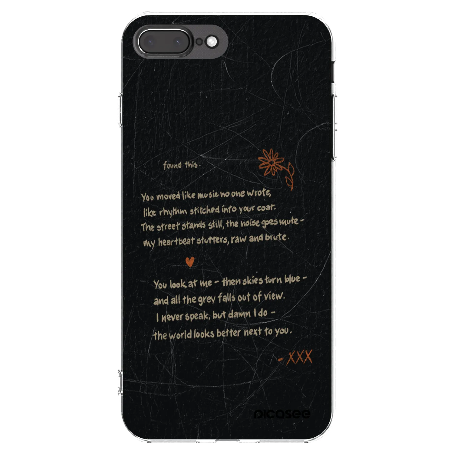 Picasee átlátszó szilikon tok az alábbi mobiltelefonokra Apple iPhone 8 Plus - POET