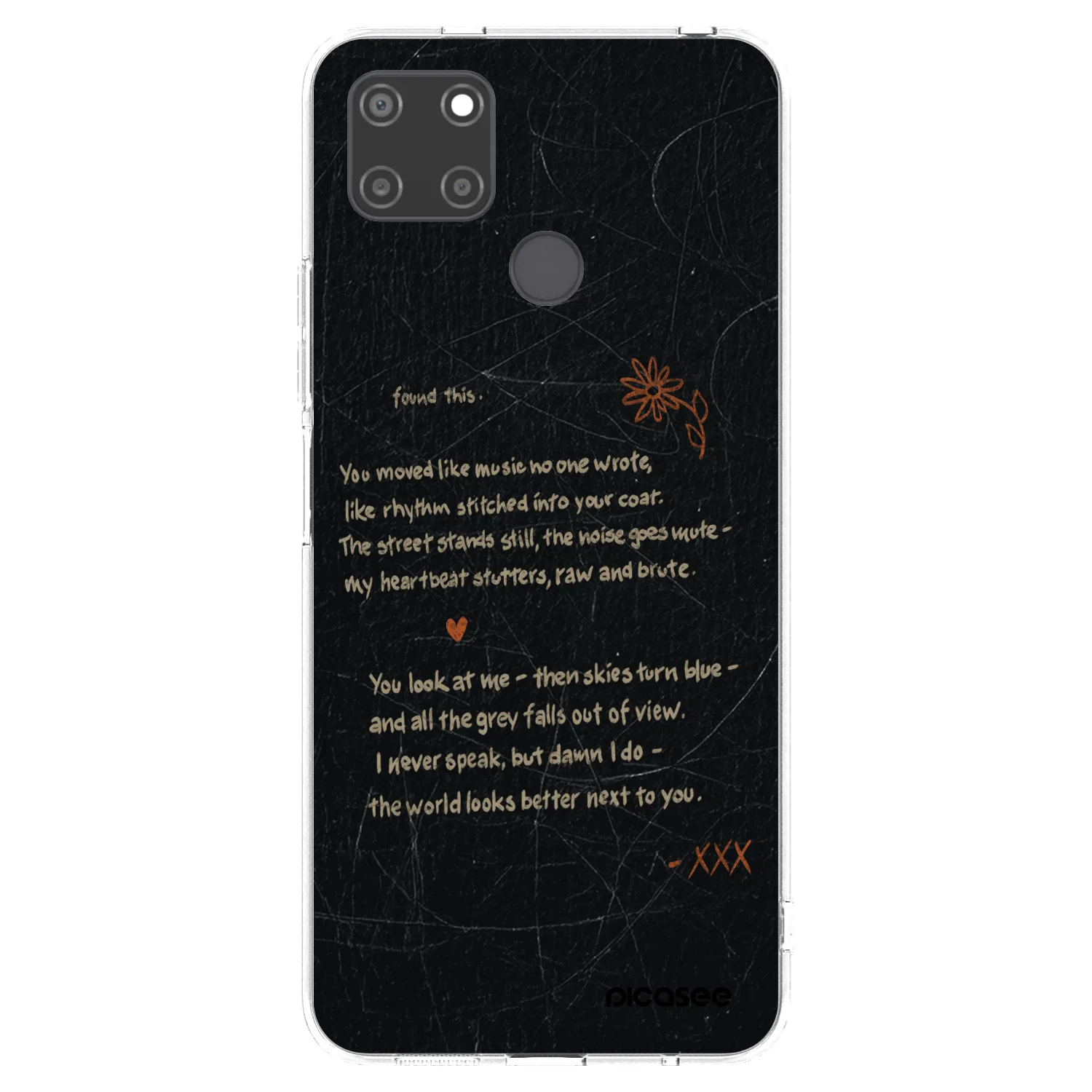Picasee átlátszó szilikon tok az alábbi mobiltelefonokra Realme C21Y - POET