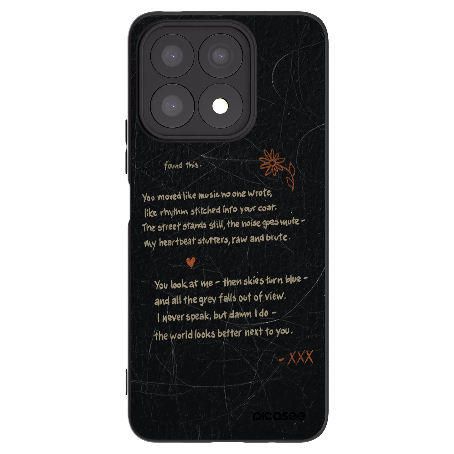 Picasee fekete szilikon tok az alábbi mobiltelefonokra Honor X8a - POET