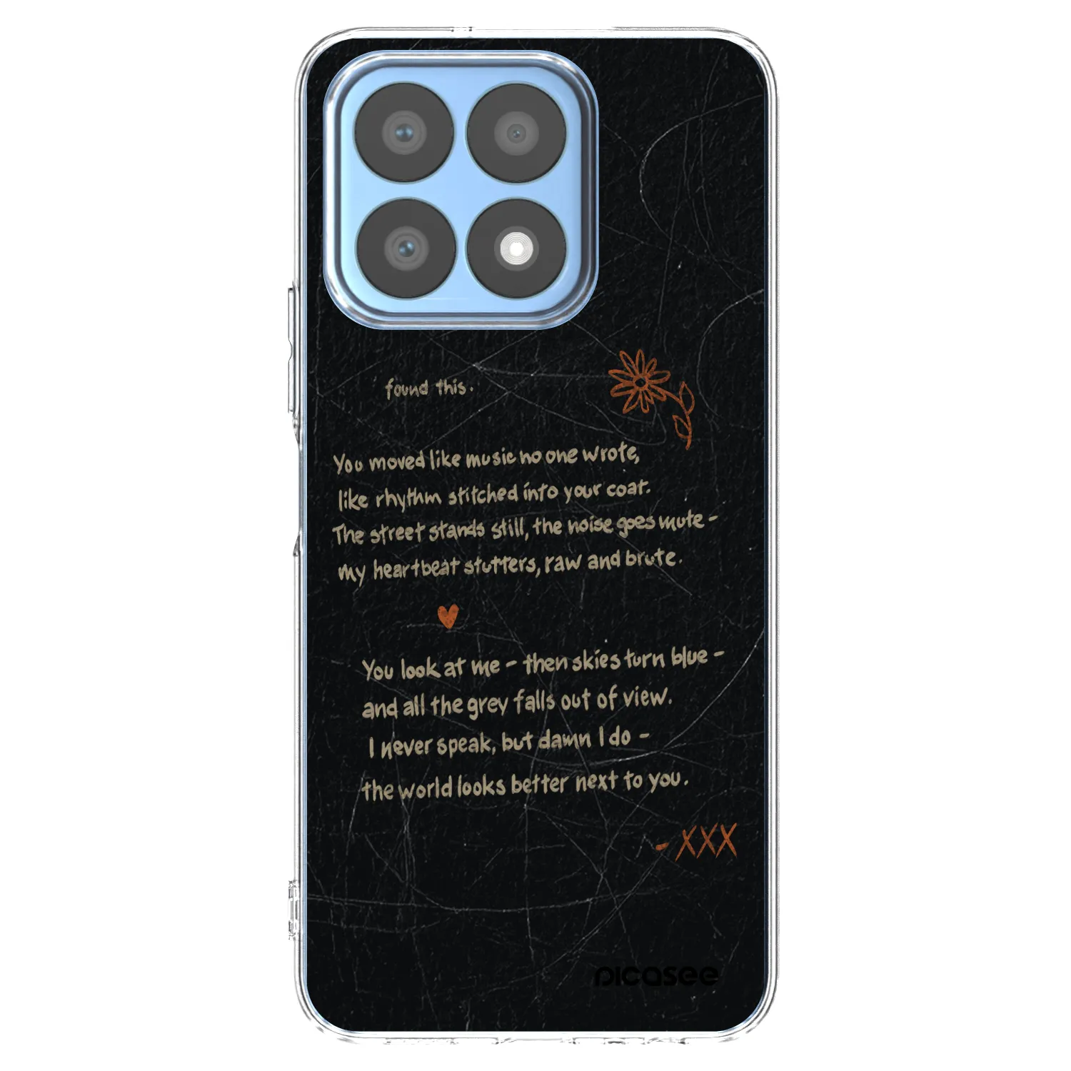 Picasee átlátszó szilikon tok az alábbi mobiltelefonokra Honor X8a - POET
