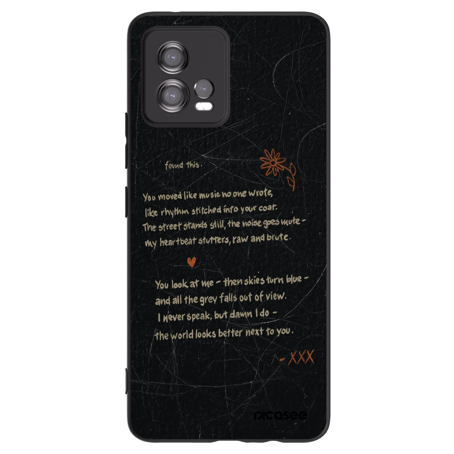 Picasee fekete szilikon tok az alábbi mobiltelefonokra Motorola Moto G72 - POET