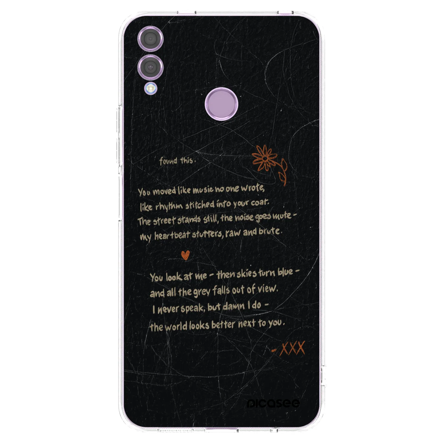 Picasee átlátszó szilikon tok az alábbi mobiltelefonokra Honor 8X - POET