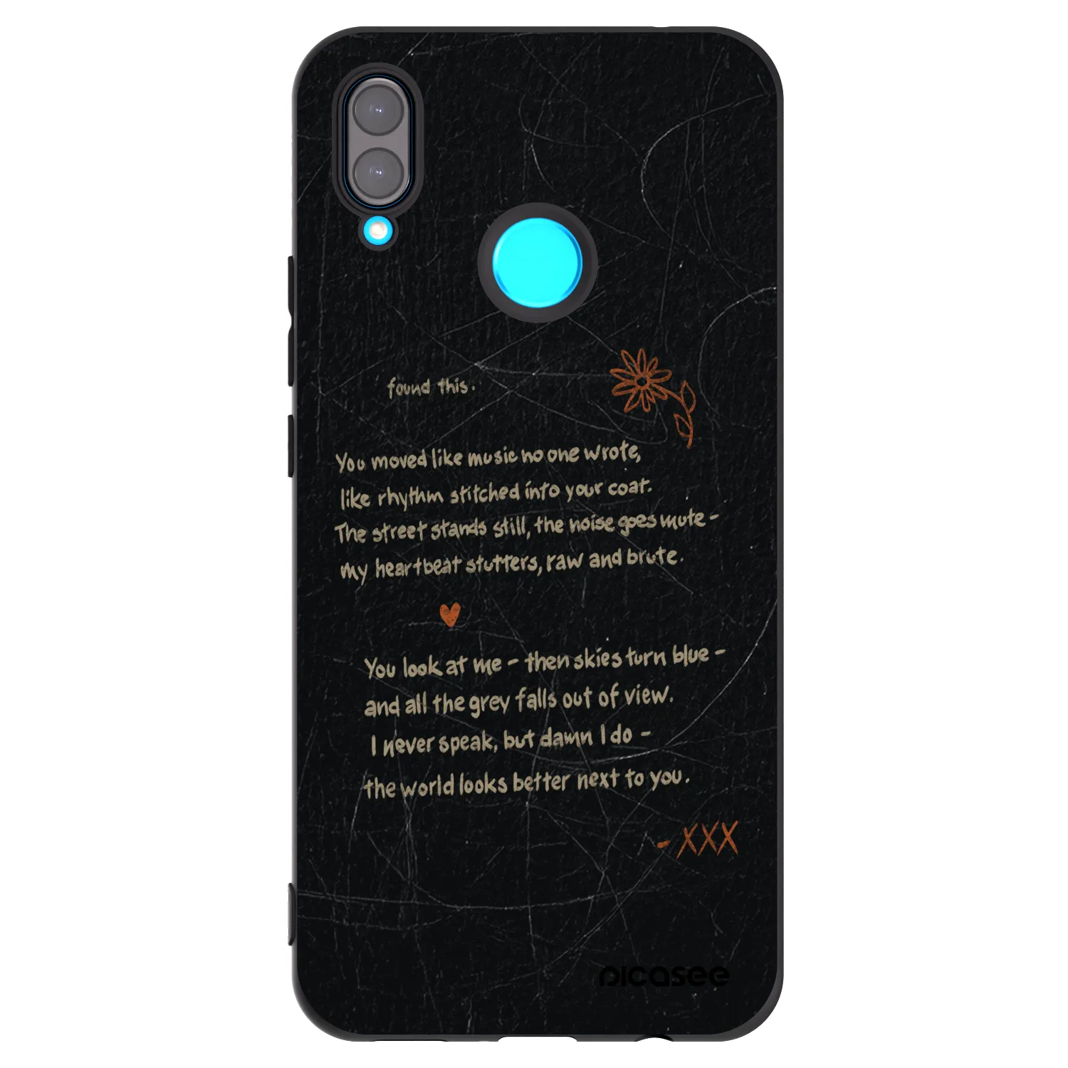 Picasee fekete szilikon tok az alábbi mobiltelefonokra Huawei Nova 3i - POET