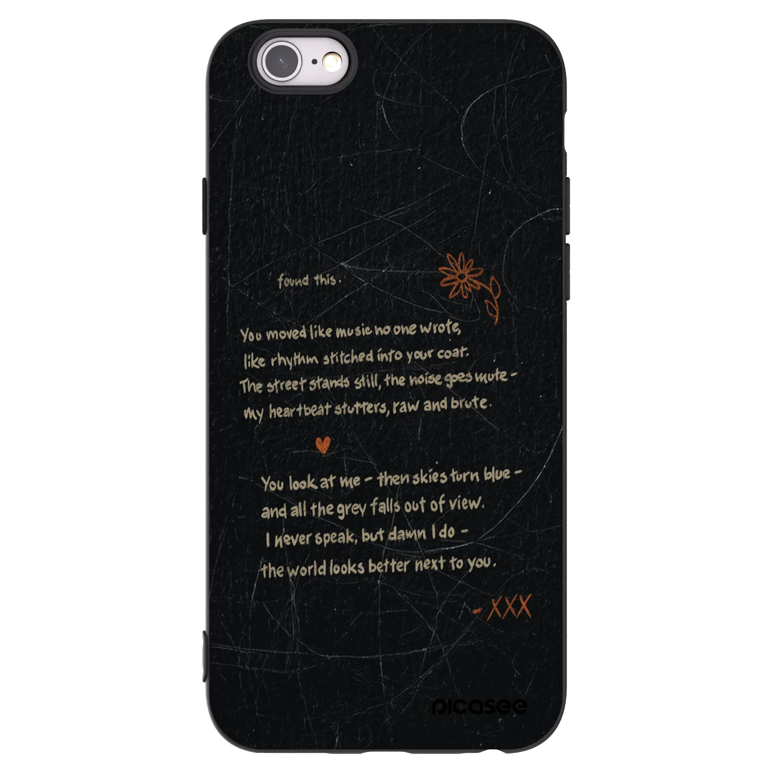 Picasee fekete szilikon tok az alábbi mobiltelefonokra Apple iPhone 6/6S - POET